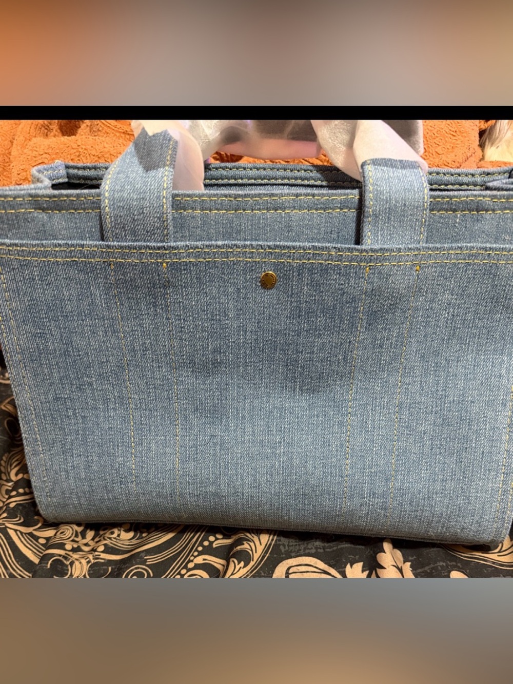 Coach Large Denim Cargo Tote Indigo Blue with Hang Tag. - Picture 7 of 7